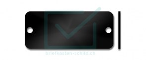 Briefkasten-Schild koch 45 x 19 Schwarz Poliert